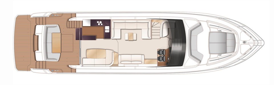 Princess F70 Cubierta Principal