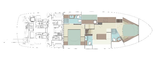 Riva 56 Rivale Нижняя Палуба