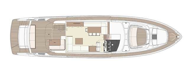 Riva 76 Perseo Hauptdeck