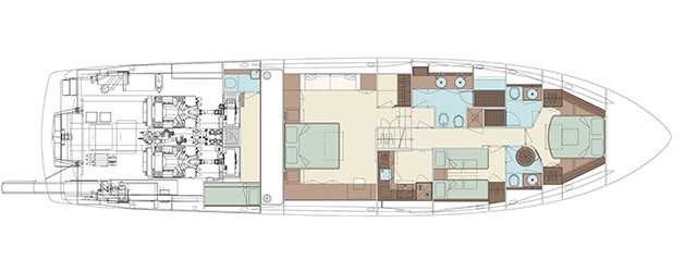 Riva 76 Perseo Unterdeck