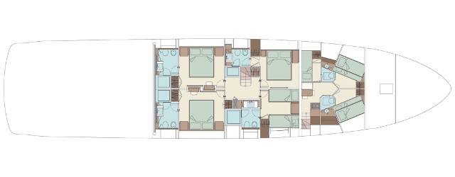 Riva 100 Corsaro Lower Deck