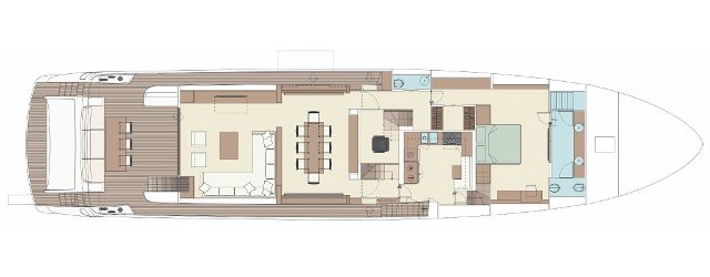 Riva 100 Corsaro Main Deck