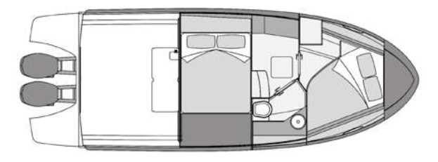 Rodman Spirit 31 Hardtop Outboard Lower Deck