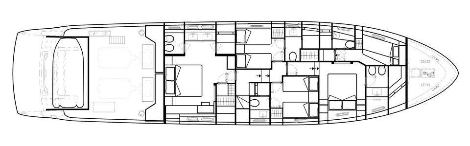 Sanlorenzo SL 78 Нижняя Палуба