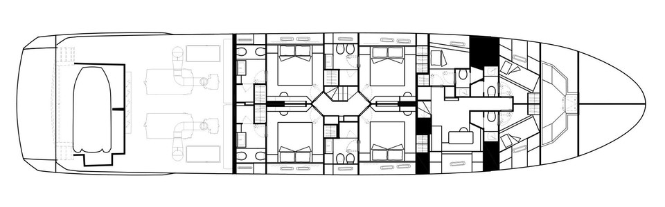Sanlorenzo SL 102 Lower Deck