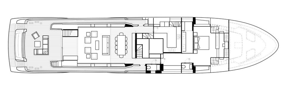 Sanlorenzo SL 118 Hauptdeck