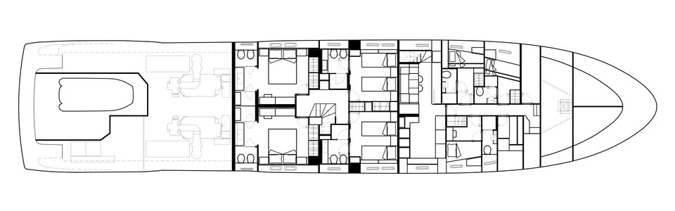 Sanlorenzo SL 118 Unterdeck