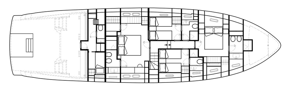 Sanlorenzo SX 76 Lower Deck (Version A)