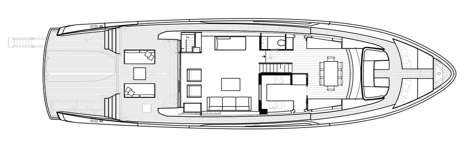 Sanlorenzo 88 SX Main Deck (Version A Closed Galley)