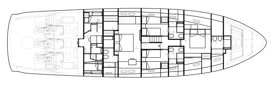 Sanlorenzo 88 SX Lower Deck (Version USA)