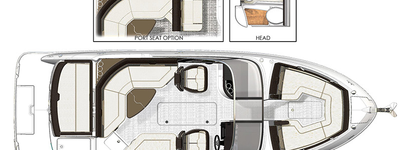 Sea Ray SLX 250 Вид Сверху