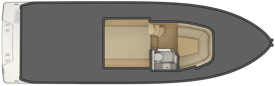 Sea Ray SLX 400 Ponte Inferiore