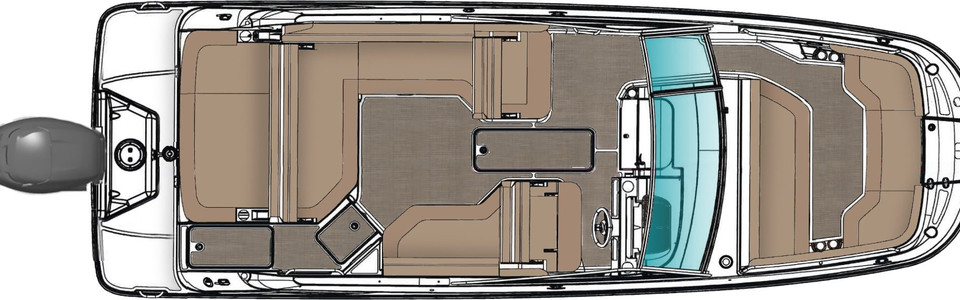 Sea Ray SDX 250 OB Außenplan