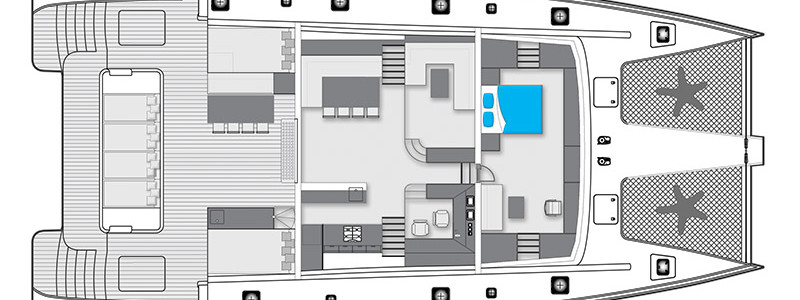 The Sunreef 82 DD Cubierta Principal