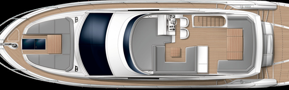 Sunseeker Manhattan 52 Флайбридж Палуба