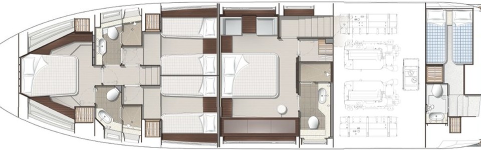 Sunseeker Manhattan 66 Lower Deck