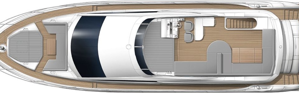 Sunseeker Manhattan 66 Флайбридж Палуба
