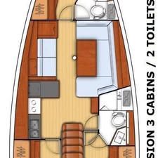 Oceanis 38 - 3 cab.