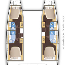 Lagoon 42 - 4 + 2 cab.