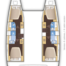Lagoon 42 - 4 + 2 cab.