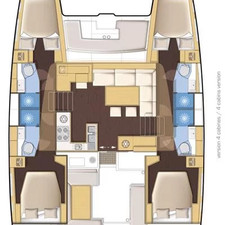 Lagoon 450 - 4 + 1 cab.