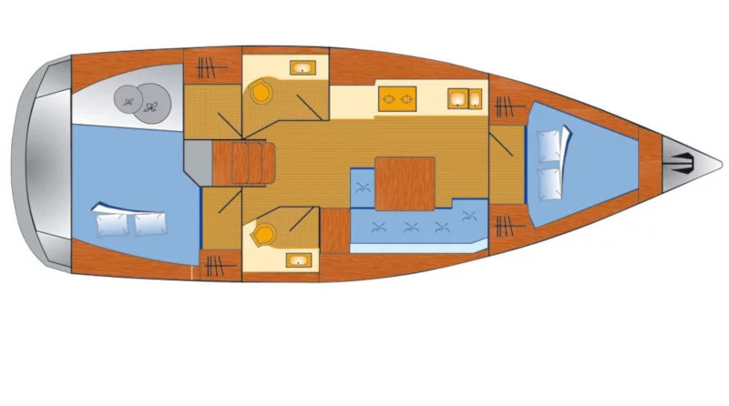 Dufour 382 Grand Large - 2 cab