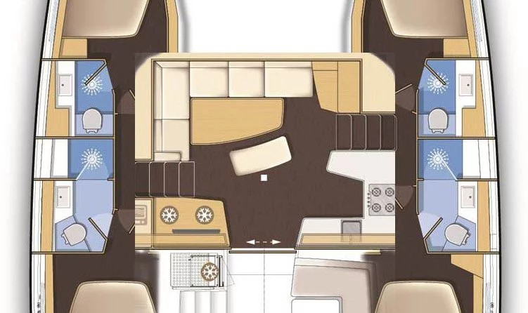 Lagoon 42 - 4 + 2 cab.