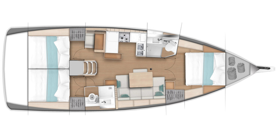 Sun Odyssey 440 - 3 Cabins