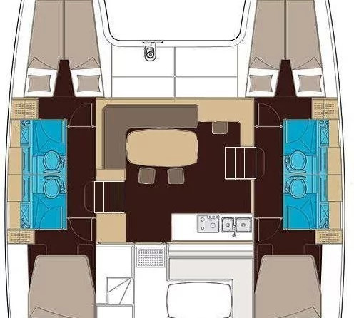 Lagoon 400 - 4 + 2 cab.