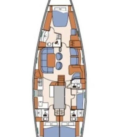 Beneteau 57 - 3 + 1 cab.