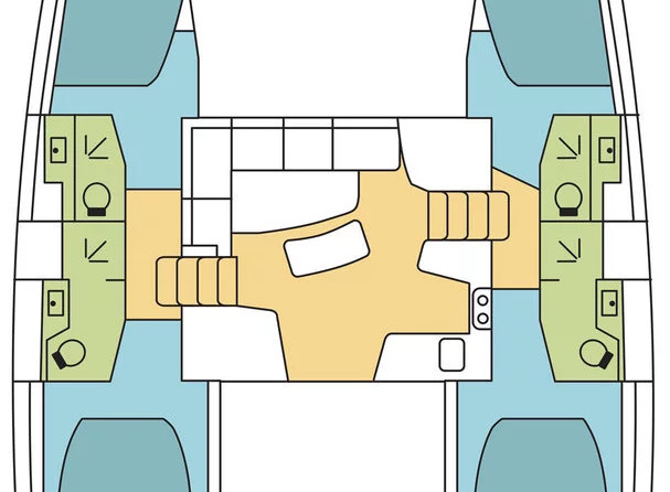 Lagoon 42 - 4 + 2 cab.