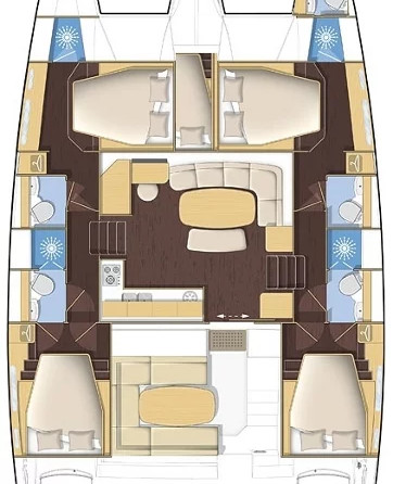 Lagoon 421 - 4 + 1 cab.