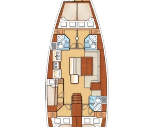 Oceanis 50 - 5 + 1 cab.
