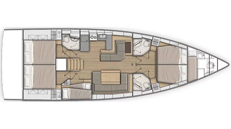 Oceanis 51.1 (5+1 cab) A/C &amp; GEN