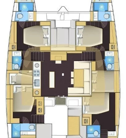 Lagoon 52 - 6 + 2 cab.