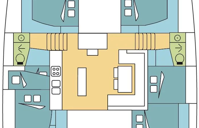 Lagoon 52 - 6 + 2 cab.