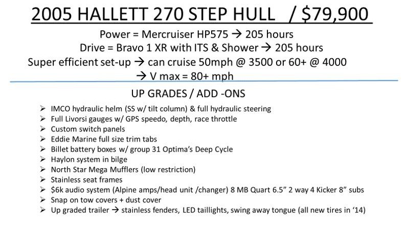 Pro-line 2950 mid cabin