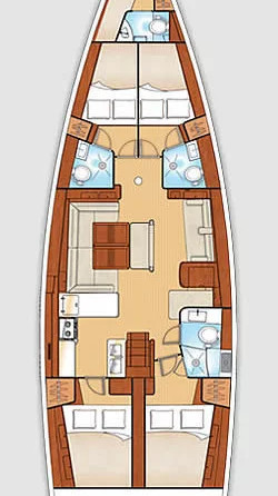 Oceanis 54 - 4 + 1 cab.