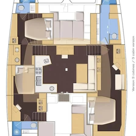 Lagoon 40 - 3 + 2 cab