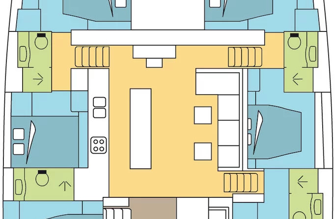 Lagoon 620 - 6 + 2 cab.