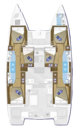 Lagoon 50 - 6 + 1 cab.