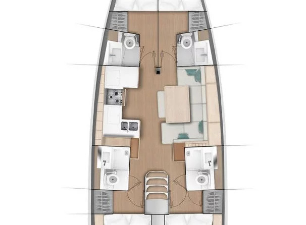 Sun Odyssey 490 - 4 + 1 cab.