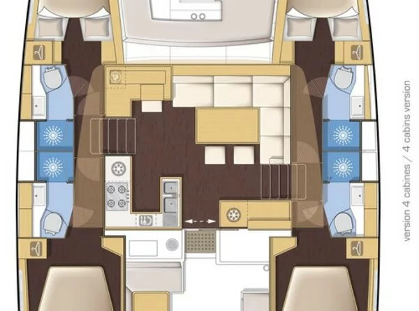 Lagoon 450 - 4 + 2 cab.