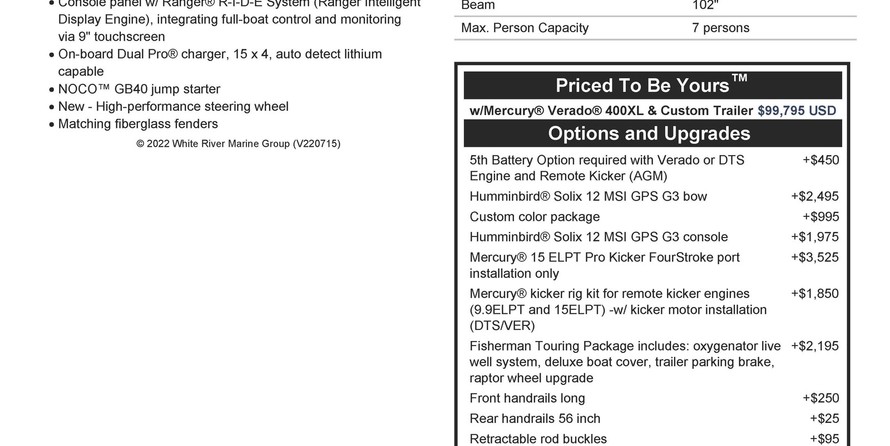 Everglades 230 cc w/ 250 verado