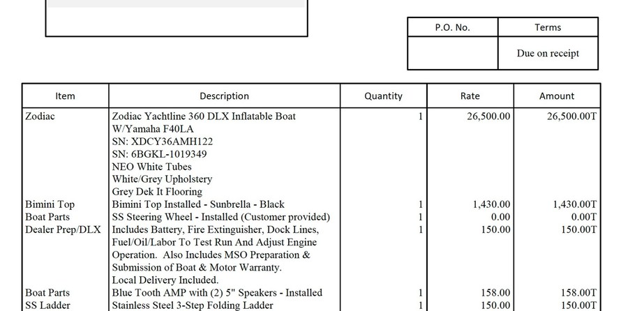 Zodiac Yachtline 360 DLX