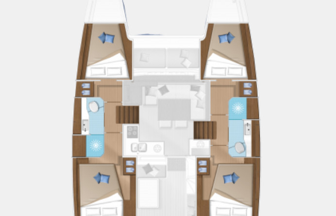 Lagoon 40 - 4 + 1 cab.