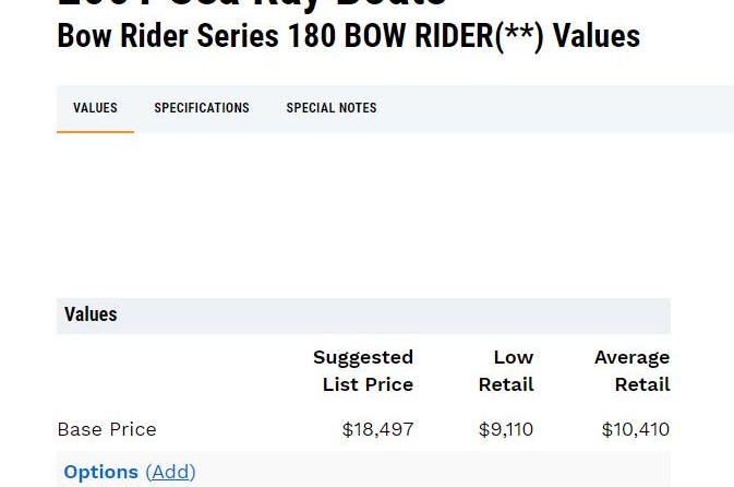 Sea ray 260 bow rider select