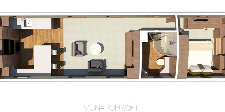 Wide beam narrowboat 65 x 12 hanbury monarch