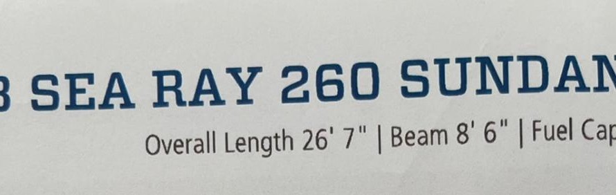 Sea Ray 260 Sundancer