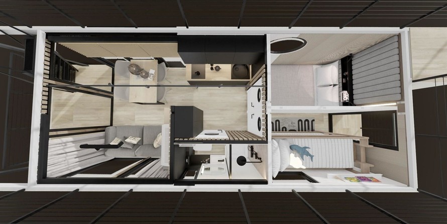 Custom Shogun Hausboot 1000 mobil